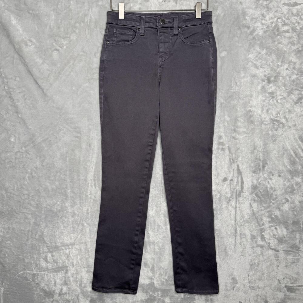 NYDJ Sheri Slim Jeans Womens 2 Gray Lift Tuck Technology Mid Rise Made USA